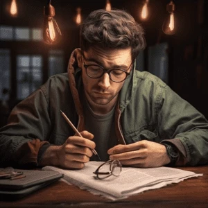 Man writing
