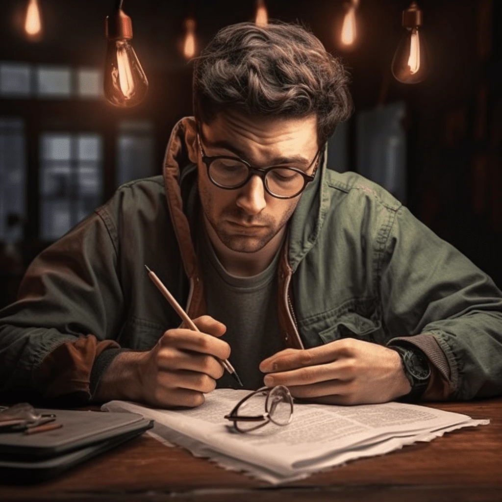 Man writing