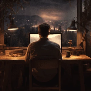 man at computer - stop interviewing at just your dream companies