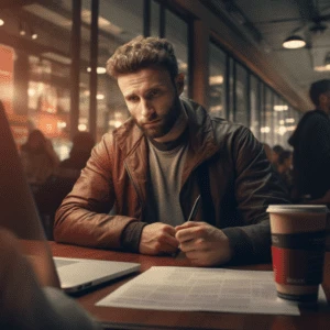 man at computer - how to land a job without any internship experience