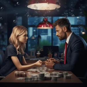 Salary Negotiation - Woman and Man negotiating money