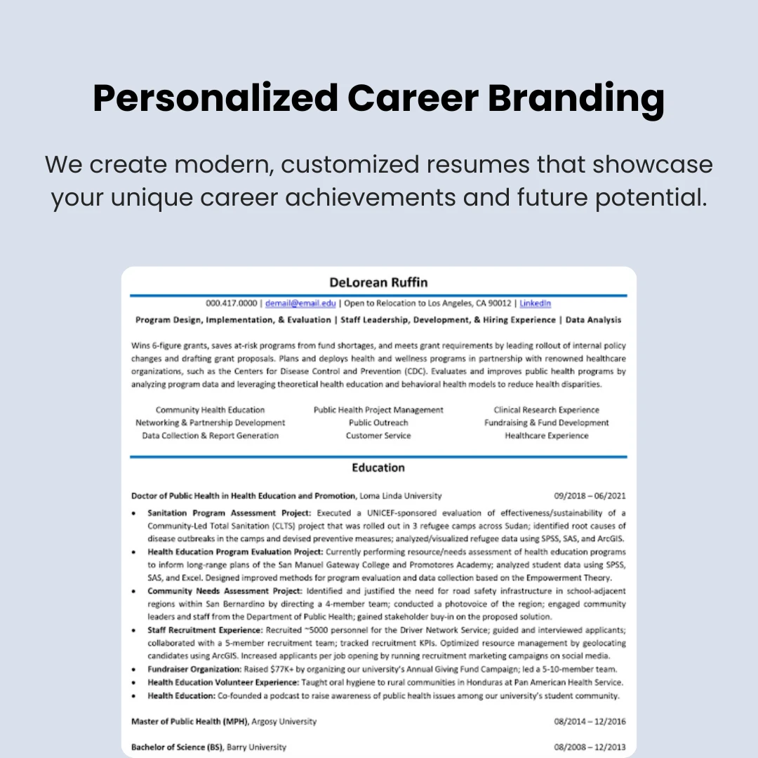 Personalized Career Branding